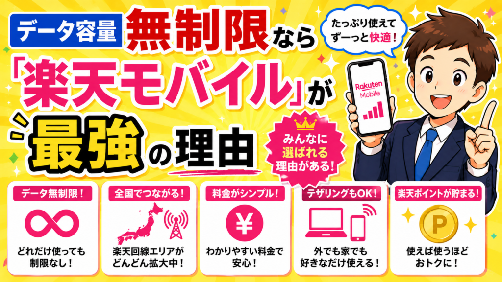 データ容量無制限なら「楽天モバイル」が最強の理由