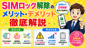 SIMロック解除のメリット・デメリット徹底解説【WEBから24時間自分で出来る】