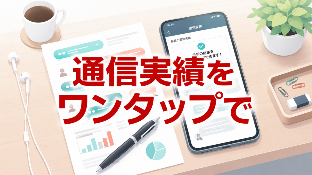 通信実績を付ける