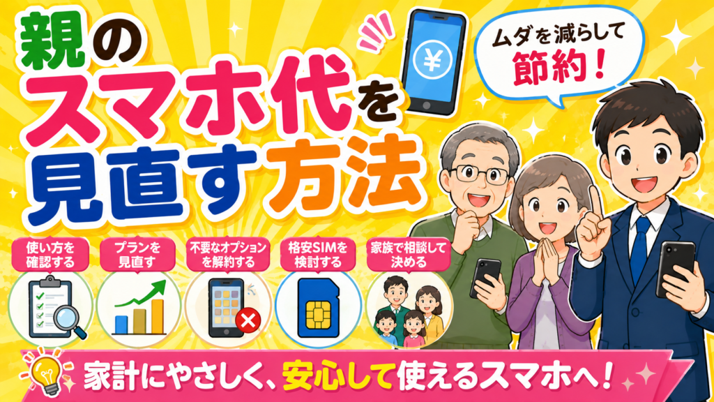親のスマホ代を見直す方法