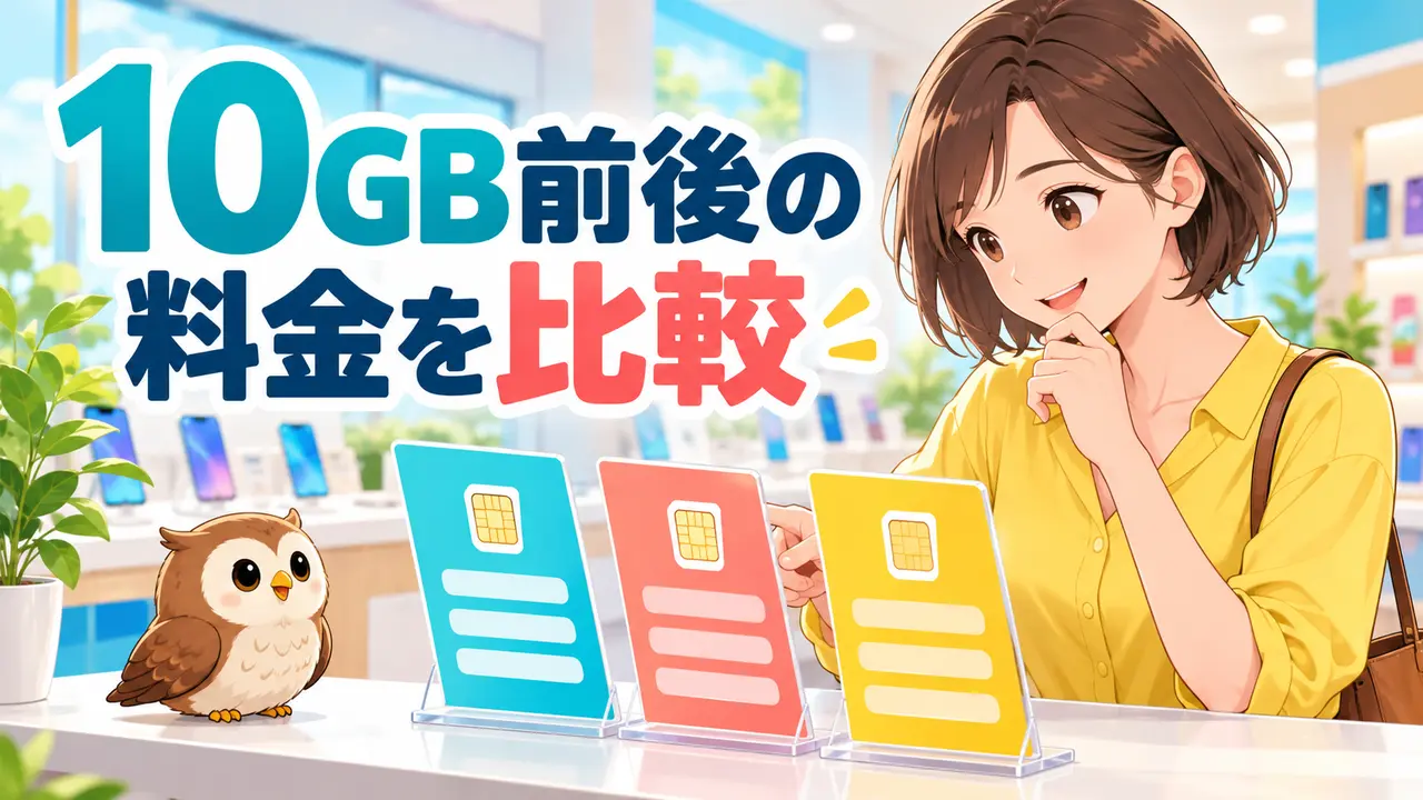 10GB前後の格安SIMを徹底比較