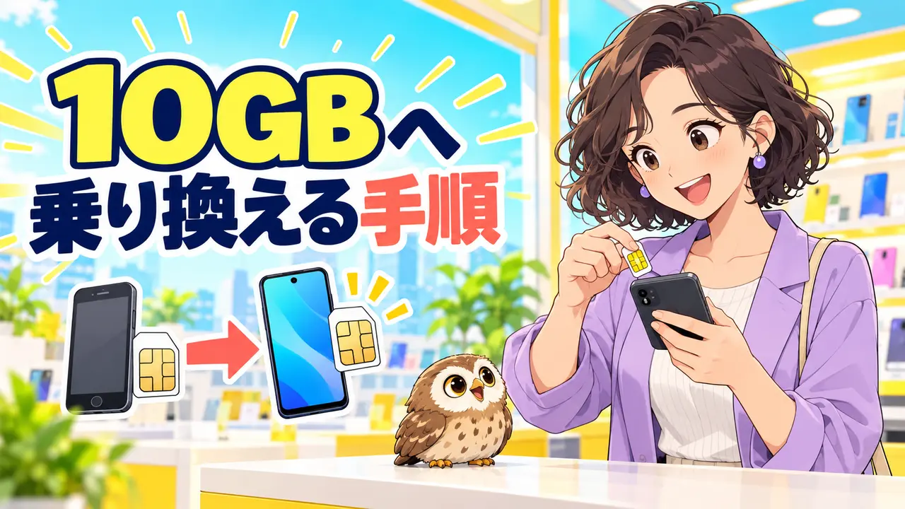 10GBの格安SIMへ乗り換える手順