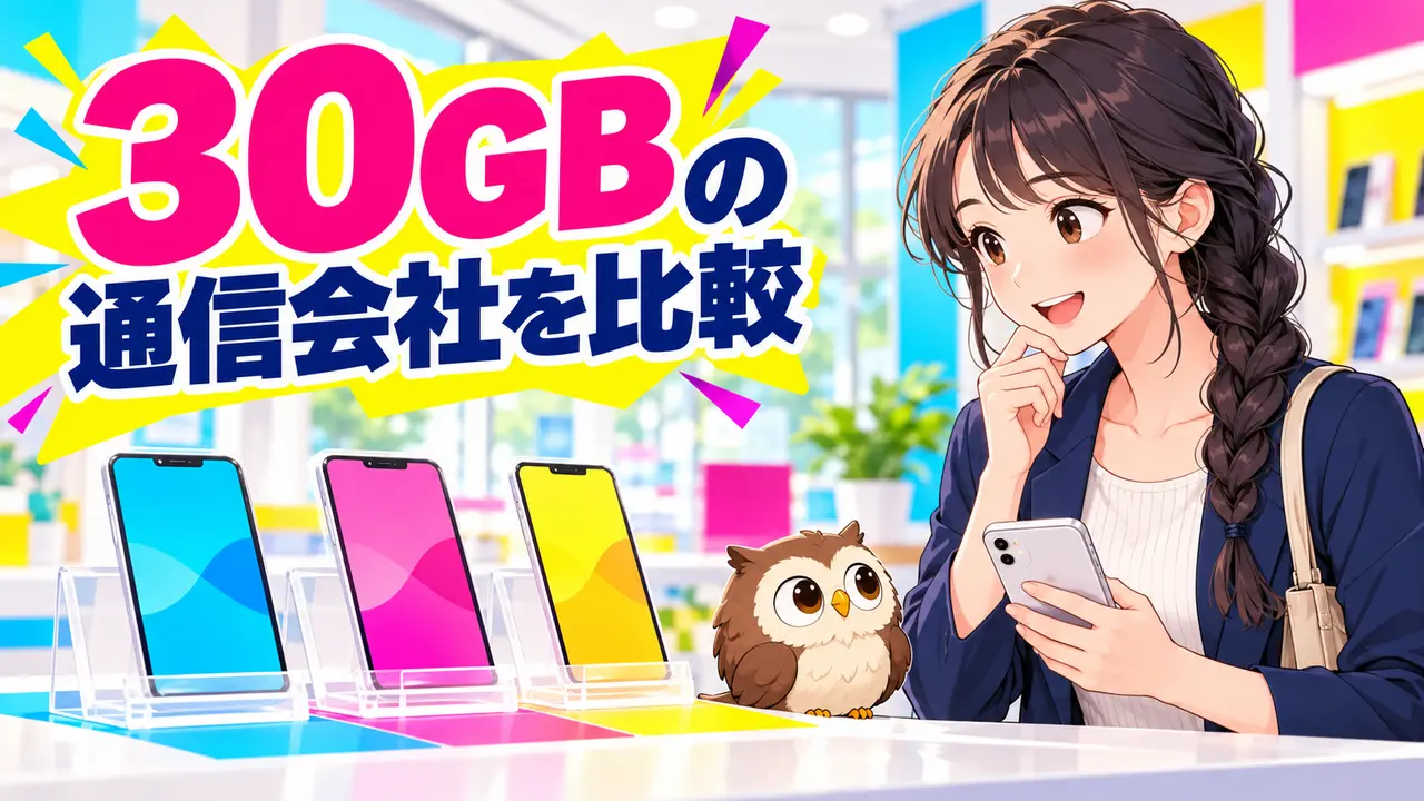 30GBでおすすめの通信会社を比較