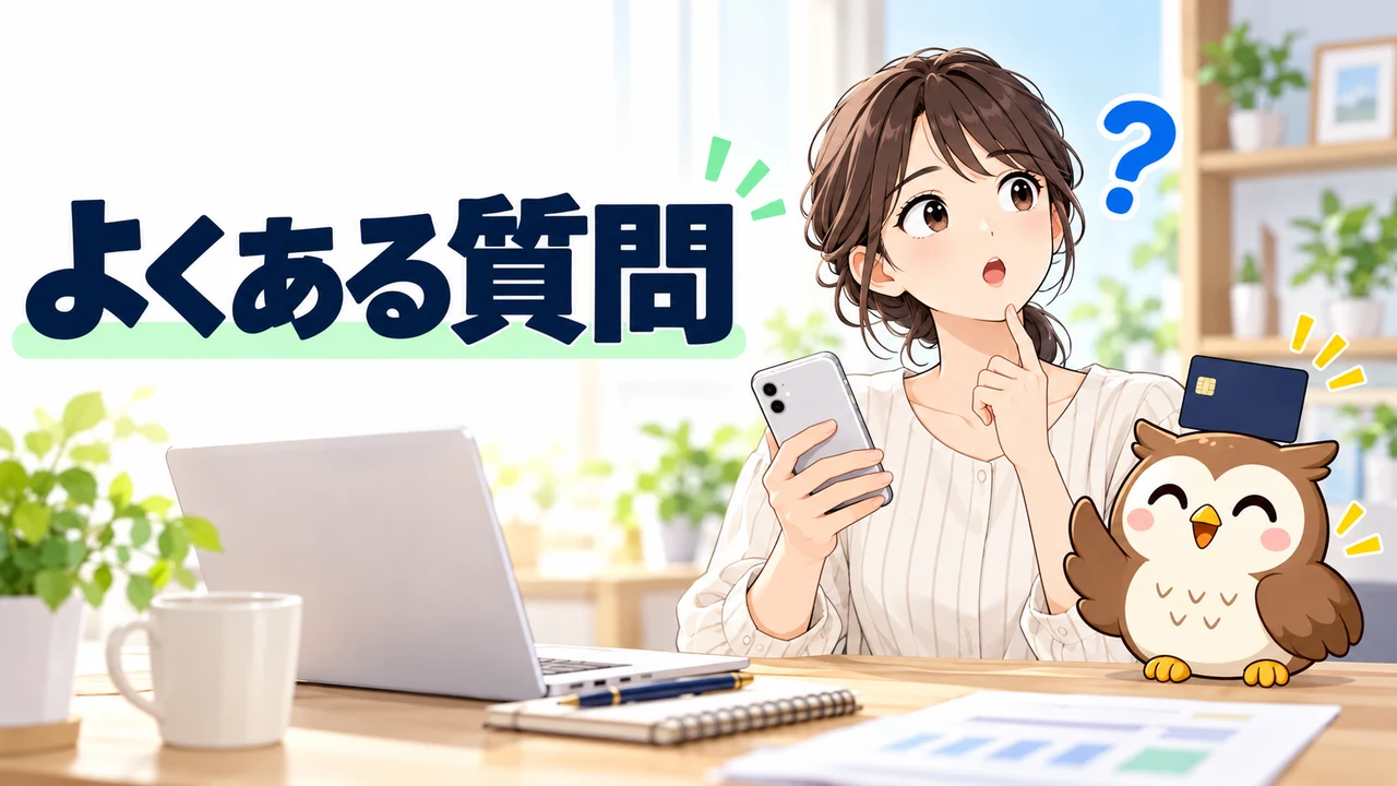 年会費無料カードと有料カードを比較するイラスト