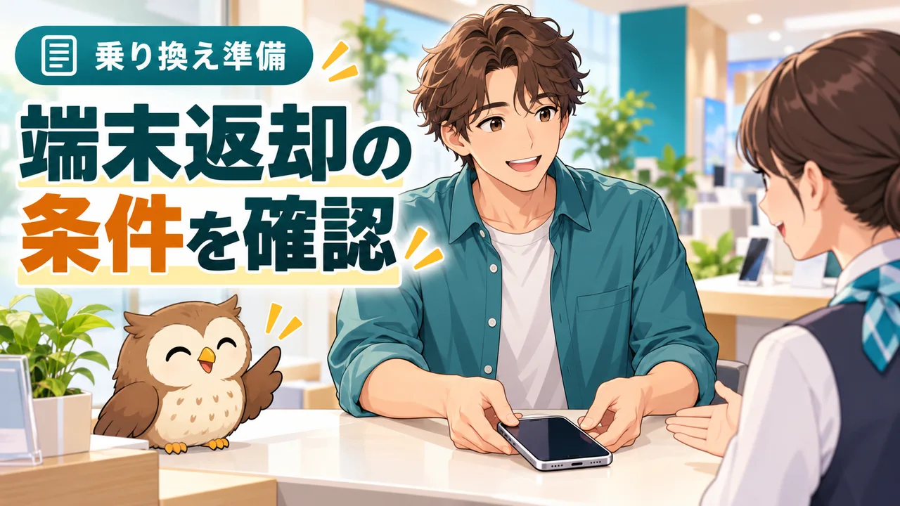 乗り換え準備：端末返却の条件を確認