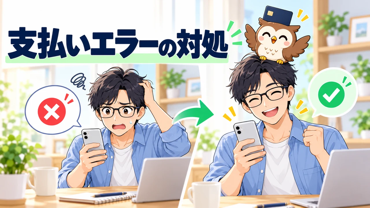 クレジットカード変更後の手続きと確認方法のイラスト