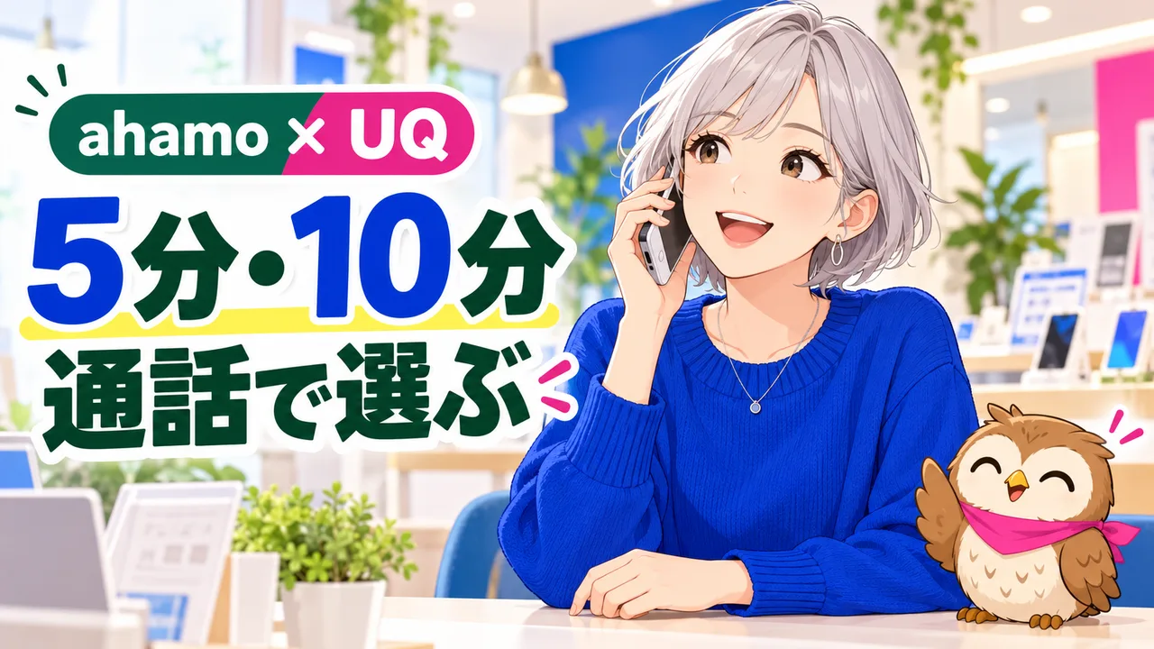 ahamo × UQ:5分・10分通話で選ぶ