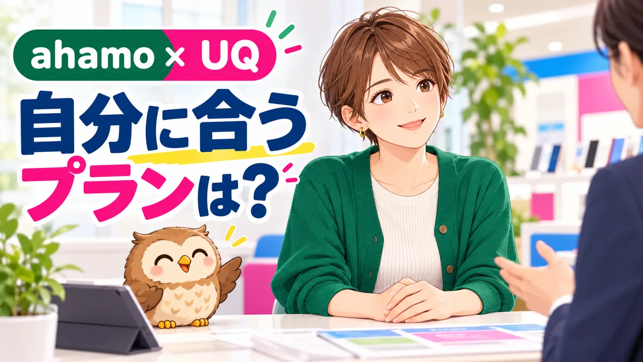 ahamo × UQ:自分に合うプランは?