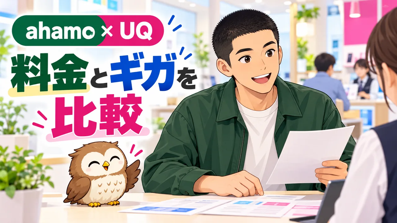 ahamo × UQ:料金とギガを比較