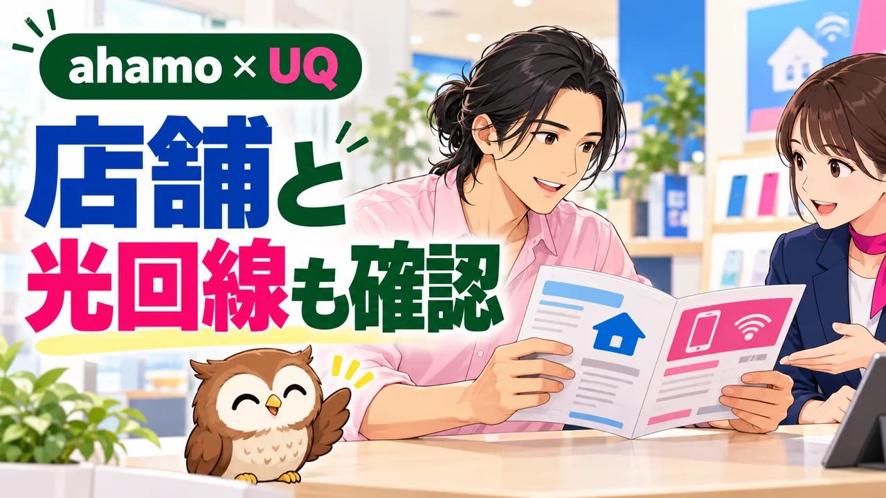 ahamo × UQ:店舗と光回線も確認