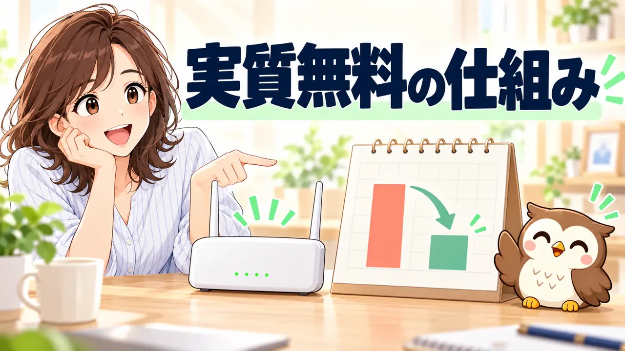工事費実質無料の仕組みを具体例で解説のイラスト
