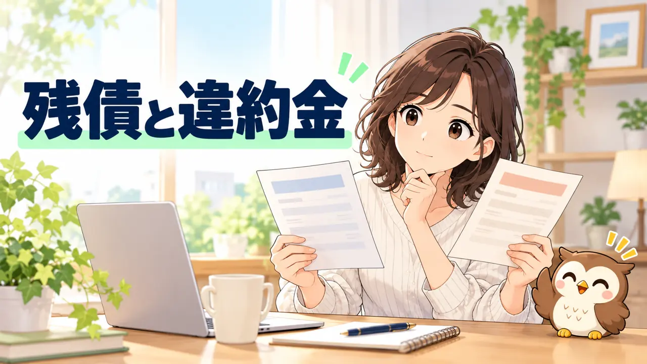 工事費残債と解約違約金は別に請求される？のイラスト