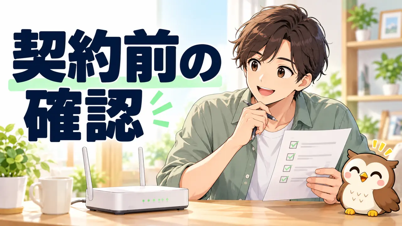 工事費無料の光回線を選ぶときの注意点のイラスト