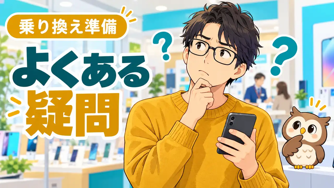 MNP予約番号の期限についてよくある質問を説明するイラスト