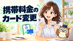 携帯料金の支払いカード変更を示すアイキャッチ