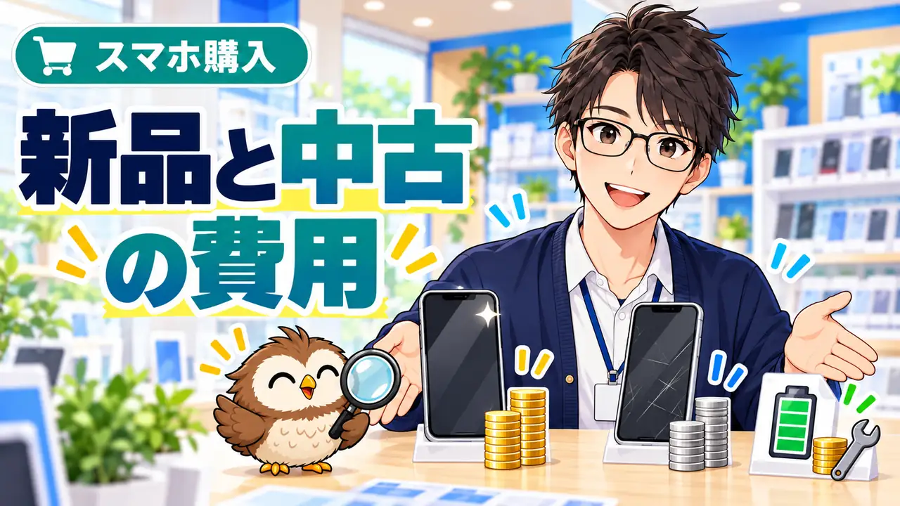 新品と中古、どちらが安い? 2年間の費用で比べるを説明するイラスト