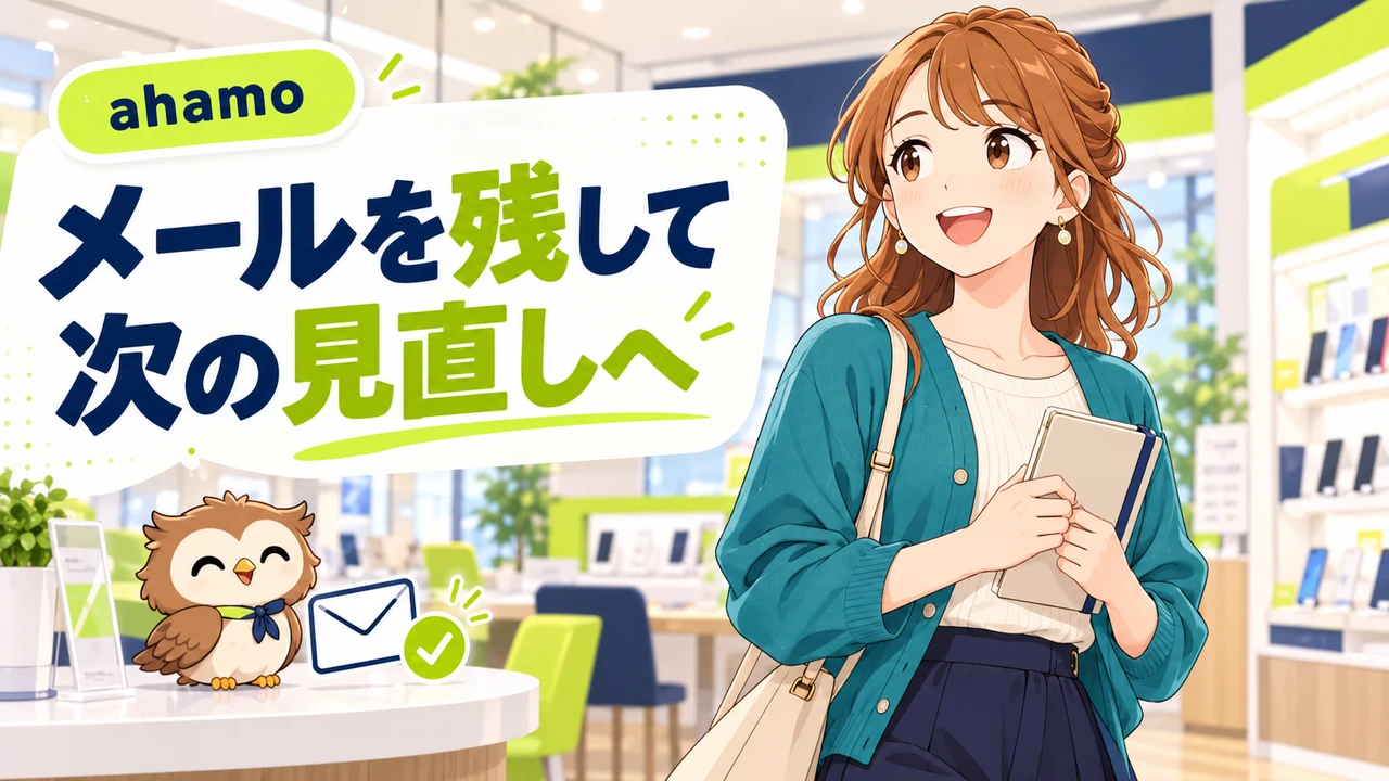 メールを残して次の見直しへ