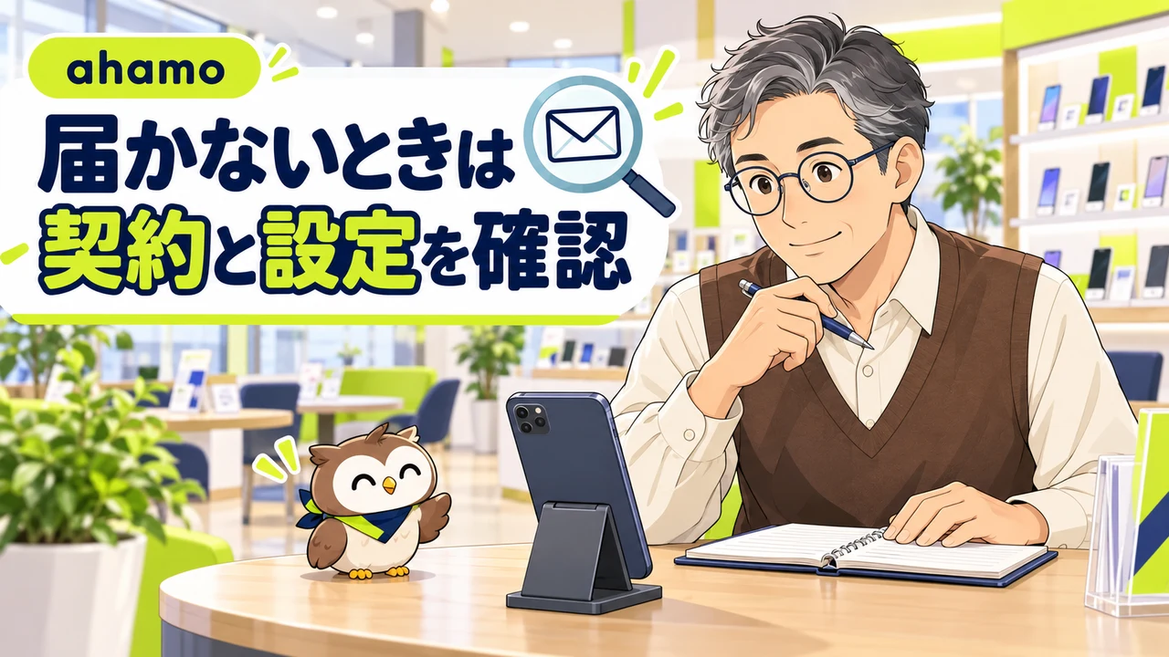届かないときは契約と設定を確認