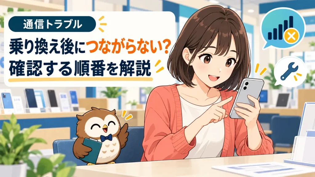 乗り換え後につながらない？確認する順番を解説