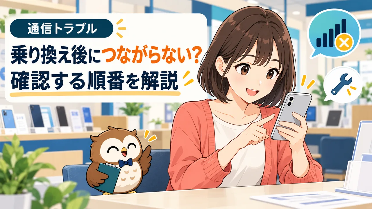 乗り換え後につながらない?確認する順番を解説