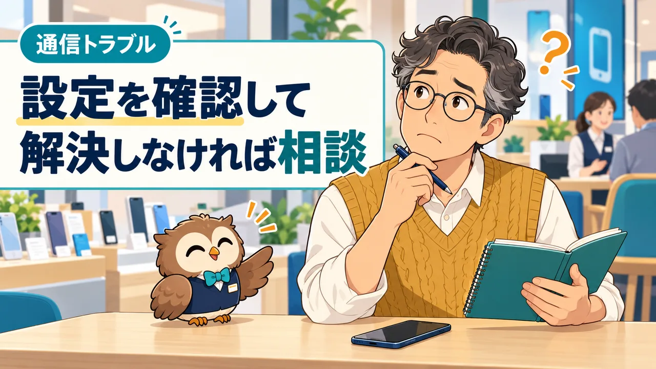 設定を確認して解決しなければ相談