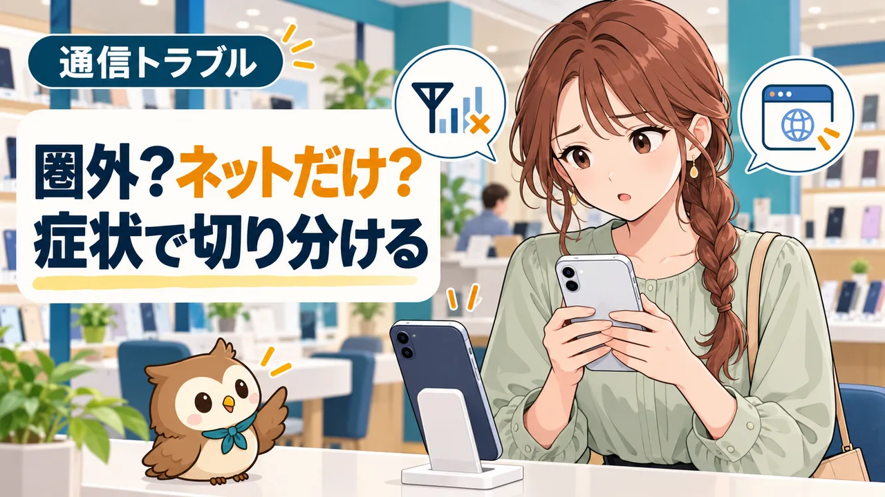 圏外?ネットだけ?症状で切り分ける