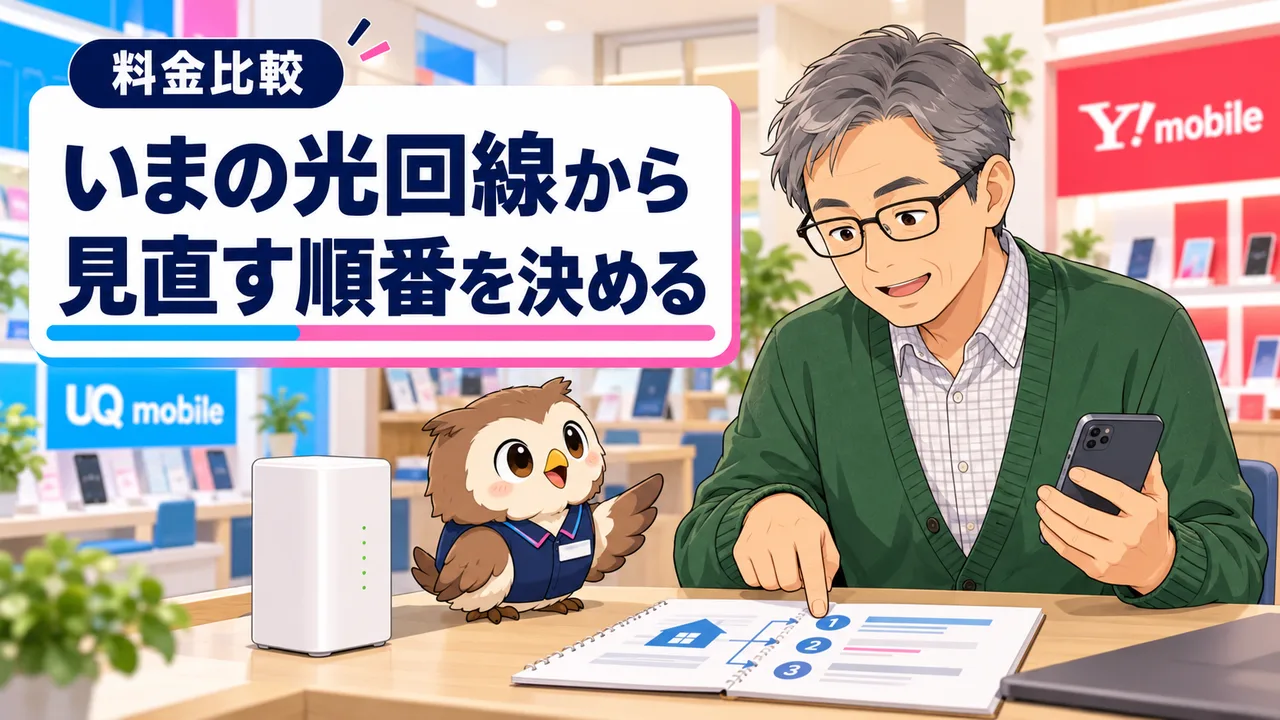 いまの光回線から見直す順番を決める