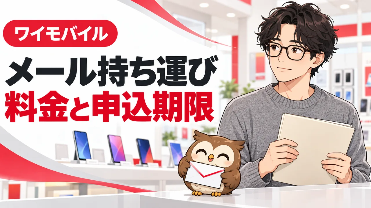 メール持ち運び:料金と申込期限