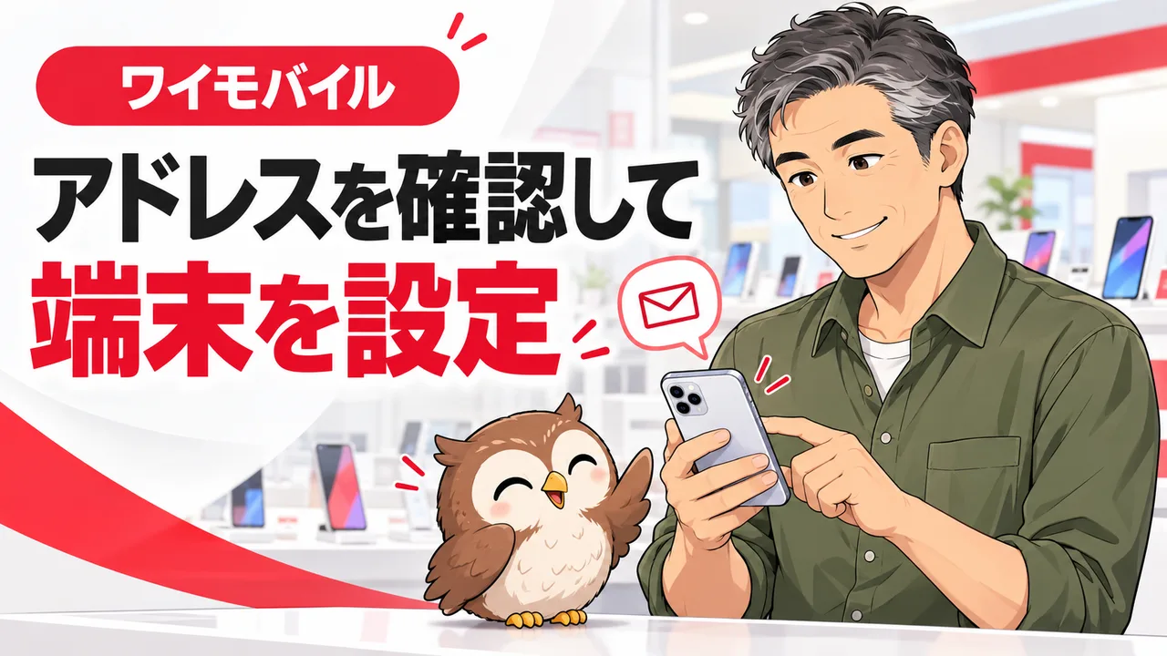 アドレスを確認して:端末を設定
