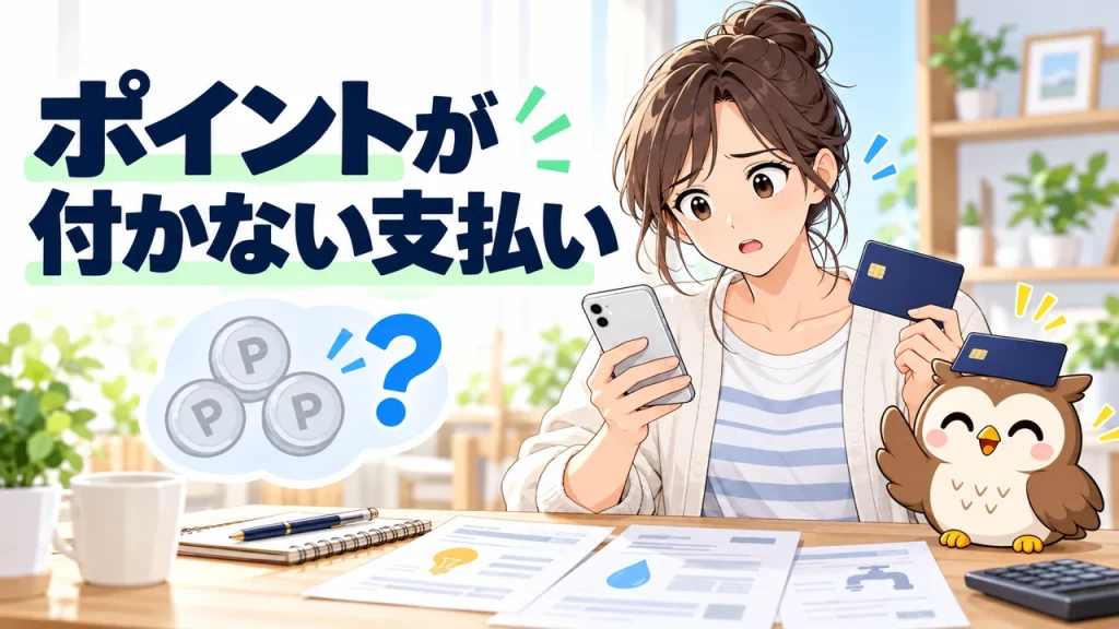 アイキャッチを説明する人物とフクロウのイラスト