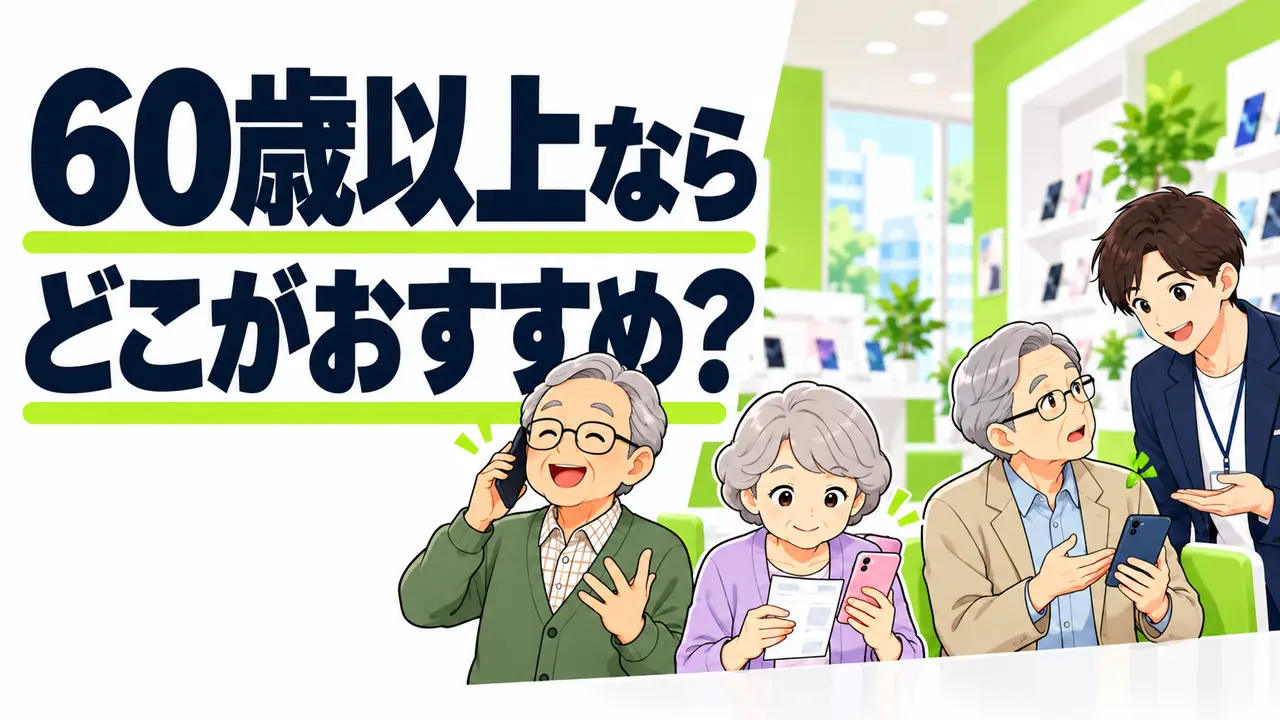 60歳以上の格安SIMはどこがおすすめ？