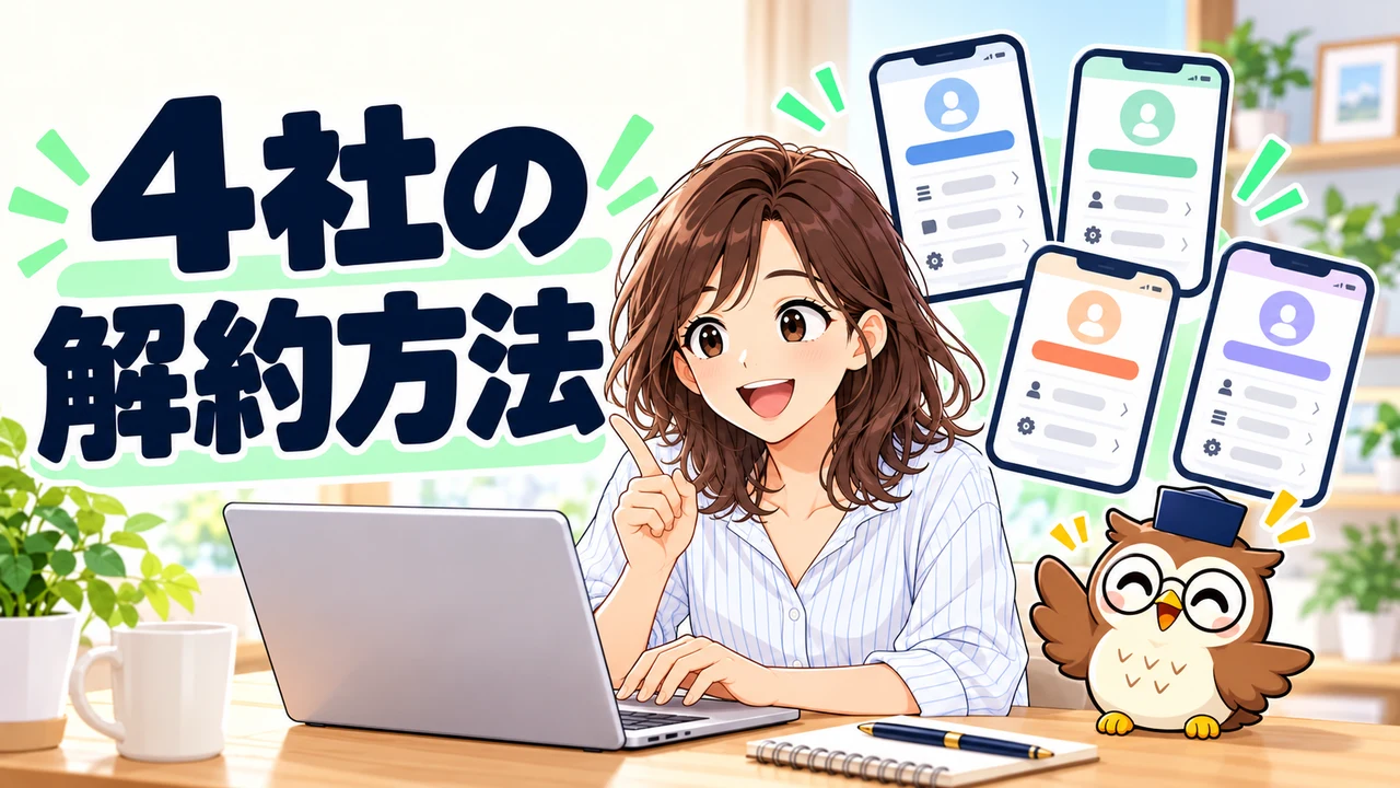 大手4社の解約手続き入口