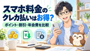 スマホ料金のクレカ払いはお得？ポイント・割引・年会費
