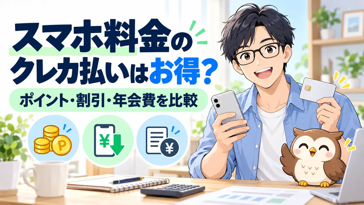 スマホ料金のクレカ払いはお得？ポイント・割引・年会費